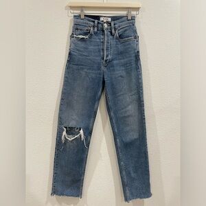 Re/Done Ultra High Rise Stove Pipe Jeans Size 23